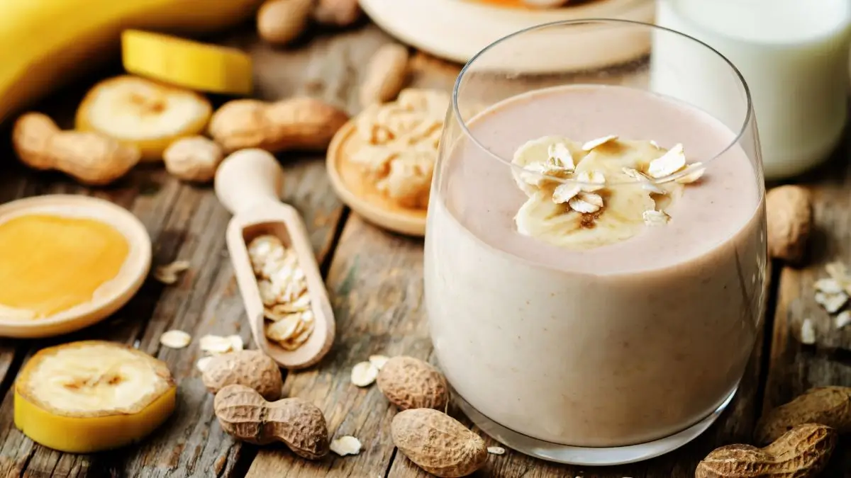 Smoothie de mantequilla de mani.